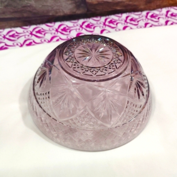 4 Vintage Cristal D'Arques Durand Amethyst Glass 5.5" Bowls Violet Purple Tint - Picture 7 of 13